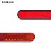 2 Pieces Mini Red Cat Eye Reflectors - 100 x 13 x 7 mm Self-Adhesive for Motorcycles Bicycles & Scooters - International Shipping Available - Buy Online on GoSupps.com
