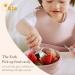 Qkie 4-Pack Stainless Steel Baby Cutlery Set | Toddler Fork & Spoon with Silicone Handles | Ideal for 10+ Months | Sand White & Gray - Buy Online on GoSupps.com