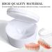 Denture Bath Box with Basket - Complete Clean Care Case for False Teeth, Braces, Night Guards & Retainers - Travel-Friendly Soaking Container with Free Brush (White) - Buy Online on GoSupps.com
