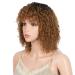 D but Short Curly Ombre Wig with Pony Curl Fringe - 12-Inch Human-Like Wig for Women (TT1B/C30) - Brown with Dark Root - 120g - Buy Online on GoSupps.com