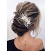 Flower Bride Wedding Hair Comb - Silver Pearl Bridal Hair Piece for Women and Girls | Cosydays Crystal Hair Accessories (A-Flower) - Buy Online on GoSupps.com