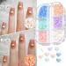 DIY Manicure Purple Blue Charms Resin Love Heart Nails Rhinstones Nail Art Decorations 3D - Buy Online on GoSupps.com