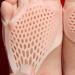 Metatarsal Foot Pads - 6 Pairs Soft Silicone Honeycomb Cushions | Breathable Ball of Foot Cushion Sleeves for Women - Beige Skin Color - Buy Online on GoSupps.com
