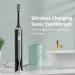 CD-02 Wireless Electric Toothbrush - Rechargeable 4 Modes Pressure Sensor 240 Days Battery Life - Black & Silver - Buy Online on GoSupps.com