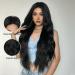 28-Inch Black Wig for Women - Natural Look, Synthetic Long Wavy, Heat Resistant, Perfect for Daily & Party Wear - Buy Online on GoSupps.com