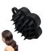 Rurunklee scalp peeling |Hair-head skin-scrubber massager silicone shampoo brush silicone head skin massager shampoo brush for children adults women and men black