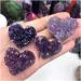Balance Natural Heart-Shaped Amethyst Quartz Crystal Cluster Specimen Decor Crystal Quality Gemstone Stone Home Decor Lucky Stone ningxiao - Buy Online on GoSupps.com