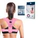 Doctor Developed Posture Support/Posture Correct/Stabilizer/Back Brace & Doctor Written Handbook - Fully Adjustable for Upper & Lower Back Pain & Support. Suitable for Men & Women (Pink, Medium) Pink Medium (Pack of 1)