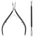 Cuticle Trimmer with Cuticle Pusher - Ejiubas Cuticle Remover Cuticle Nipper Professional Stainless Steel Cuticle Cutter Clipper Durable Pedicure Manicure Tools for Fingernails and Toenails Black Cuticle Nipper & Pusher