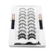 10 Pairs Magnetic Eyelashes And Eyeliner Kit Reusable 3D Magnetic False Lashes Extension No Needed For Makeup Magnetic Eyelash Kit Natural Look Magnetic Eyelash Kit With Applicator Tool