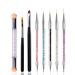 JERCLITY 8pcs Nail Art Brushes Set Ombre Nail Brush Dotting Pen Nail Art Liner Brushes French Tip Brush Lace Nail Brush Gradient Painting Pens Nail Sponges for Ombre Brush Nail Art Tools Set KT09