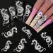 3D Alloy Dragon Nail Charms - Set of 10 Retro Silver Chinese Zodiac Dragon Charms for Nail Art Decorations - Buy Online on GoSupps.com