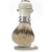 Premium Pure Silver Tip Badger Hair Shaving Brush for Men - Antique Ivory & Metal Handle - Buy Online on GoSupps.com