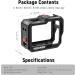 NEEWER All Metal Form Fitting Video Cage for GoPro Hero11/10/9 - 1/4 Threads & Cold Shoes, Supports Max Lens Mod, SmallRig Compatible (ST46) - Buy Online on GoSupps.com