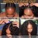 UNICE Glueless 16 inch Kinky Curly V Part Wig | Upgrade U Part Human Hair Wig | Afro Kinky Curly V Shape Wig | No Sew with Clips | 150% Density Natural Black Color - Buy Online on GoSupps.com