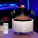 Flames aroma diffuser with bluetooth speaker 350ml humidifier bedroom 2 spray pattern fragrance oil diffuse air diffuse humidifier with 7 colors LED light 7 natural sounds defuser for children