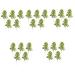 ABOOFAN 25 Pcs Simulated Pine Leaves Xmas Pine Branches Party Adornment Preserved Eucalyptus Halloween Wreath Branches Faux Plant Green Pine Needles Home Goods Decor Plastic Thuja Leaf Dark Greenx5pcs mediumx5pcs
