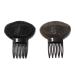 2 Perfect Puff Hair Head Cushion - Puff Hair Head Cushion fluffys Hair Pad Sponge Comb Clip | Women Sponge Volume Bump Inserts Hair Comb | Bun Hair Pad Accessories For Women Girls Hairstyle Black + Coffee