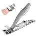 Angled Head Nail Clippers for Seniors Nail Clippers for Thick Nails Toenail Clippers for Thick Nails Premium Steel Nail Cutter Toe Nail Clippers for Men and Women Silver