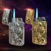 2 (Pcs) Metal Skull Jet Torch Lighter Refillable Butane and Adjustable Lighters Jet Flame Windproof Lighter Birthday Outdoor BBQ Candles (No Methane Gas)
