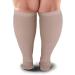 Blu Horn Knee-High Compression Stockings 20-30 mmHg - XL Beige for Pain Relief & Improved Blood Circulation - Buy Online on GoSupps.com