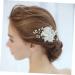 Angoily Tiara Bridal Hair Comb Wedding Hair Comb Decor Hair Comb Crystal Hair Comb Flower Head Pearl Bride - Buy Online on GoSupps.com
