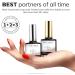 Modelones 3Pcs Builder Gel Set - No Wipe Base and Top Coat with Gel Builder for Strong Nails - Buy Online on GoSupps.com