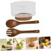 Alipis 1 Set Tableware Snack Clear Dessert Fruit Mixing Salad Fork Large Serving Spoon Storage Kitchen - Buy Online on GoSupps.com