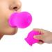 Lip Plumper Device 2 in 1 silicone lip enlargement plumper with brush lip enlargement device for facial cleaning massage beauty tools (pink)
