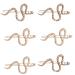 Minkissy 6Pcs snake hair clips Strass snake snake hair clip metal hairpins vintage updo haircoures hair clip Halloween hair clips for women girls