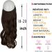 Halo Wavy Curly Hair Extensions 18 Dark Brown Mix Light Auburn - Heat Resistant Synthetic Hairpiece for Women by OMGREAT - Buy Online on GoSupps.com