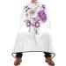 Shop Waterproof Barber Cape | 55x65 Hair Cutting Cape with Adjustable Buckle & Beard Catcher - Purple Flower Design - Buy Online on GoSupps.com