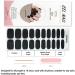 Foyute Semi Cured Gel Nail Strips 20 Pcs Soft Self-Adhesive Gel Nail Polish Wraps Sticker for Salon-Quality Manicure Set Long Lasting Easy to Apply & Remove Nail File & Wooden Stick Matte black - Buy Online on GoSupps.com