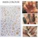 Luxury Gold Star Moon Nail Art Stickers - 6 Sheets 3D Self Adhesive Ramadan Metallic Line Decals - Exquisite Manicure Decoration - Buy Online on GoSupps.com