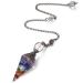 Awards Harz Chakra Pendulum Gemstone Pendulum crystal healing stones Natural healing hexagonal gem crystal ornaments for witchcraft ceremony fortune telling Reiki healing and esoteric gifts multicolored
