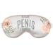 Same Penisis Bachelorette Party Favor - Silver Sparkle Arched Same Pen is Forever White Floral Sleep Mask - Bachelorette Party Bridal Shower Bride Eye Mask Favors Floral White Sleep Mask (Silver Sparkle - Same Penis Forever)