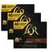 L'OR Espresso Coffee Forza Intensity 9 - Aluminium Coffee Capsules -3 Packs of 40 Capsules (120 Drinks) Oak Licorice 1 count (Pack of 120)