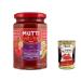 Italian Gourmet E.R. Mutti Sugo con Pomodoro Rossoro 3 grilled vegetables and red onion sauces Tropea Calabria pgi 280g + Italian Gourmet Polpa 400g
