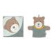 Sterntaler motif hooded bathing towel bear ben age: from 0 months 80 x 80 cm medium green & game washing glove bear ben size: 22 x 24 cm medium green bundle with washing glove