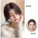 Forehead Fringe Bangs Extension Human Hair 4x8cm Mini Hairpiece Clip in 25cm Head Top Replacement Topper (Middle Part French Temple Black) - Buy Online on GoSupps.com
