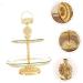 Alipis European Style Fruit Plate Food Tray Decor Cake Stand Golden Tea Table Fruit Plates Desk Child Glass - Buy Online on GoSupps.com