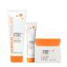 Serious Skincare - Serious C3 Vitamin C Plasma Night Trio Set - C-Restore Night Cream C Eye Beauty Treatment and C Clean Facial Cleanser - Fine Lines Mature Dry Skin - Smoother Radiant Skin