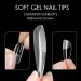 240 Pieces Half-Matte Nail Tips - Pre-Shaped Gelly Nails in 12 Sizes for Medium Coffin & Almond Shapes - International Shipping Available - Buy Online on GoSupps.com