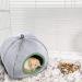 Bhina Small Animal Pet Winter House Chinchilla Small Pet Bed Small Animals House Bed Chinchilla House Cage Grey Green Cute Nest Cage Toys Suitable For Hamsters Chinchillas Guinea Pigs 21 * 20 * 19 cm - Buy Online on GoSupps.com