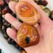 Gems for Decoration 100g Natural Crystal Silk Agate Play with The Rolling Palmetto 1pcs Aura Crystal