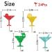 Cocktail Glass Cupcake Toppers Summer Baby Shower Party Decor for Boys Lemonade Sign Dessert Picks Pub Night Themed Party Decoration - Orange & Red Glitter - Buy Online on GoSupps.com