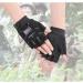 Integkoos Children's Racing Bike Gloves - Half-Finger MTB & Roller Skate Anti-Slip Training Gloves for Young Girls - Short Sports Gloves for Riding Fishing Golf - Black - Buy Online on GoSupps.com