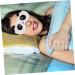 Angoily Plush Silk Eye Mask Set - 2pcs Cartoon Blindfolds for Sleep & Travel Comfortable Satin Eye Cover for Adults - Black & White - Buy Online on GoSupps.com