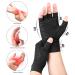 PSOWQ Fingerless Arthritis Gloves - Pain Relief for Carpal Tunnel & Rheumatoid Pain - Unisex - 2 Pairs - Buy Online on GoSupps.com