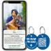 MYLUCKYTAG Stainless Steel QR Code Pet ID Tags - Pet Online Profile - Instant Pet Location Alert - Blue - Buy Online on GoSupps.com